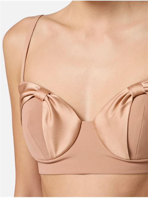 TOP WITH SATIN BOWS ELISABETTA FRANCHI | TO03051E2283 nudo